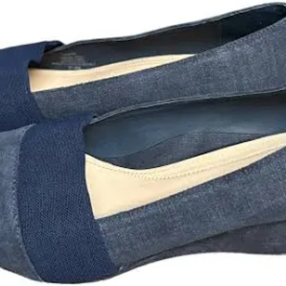 NWOB Nurture Eilena Womens Denim Wedge - Picture 2 of 5